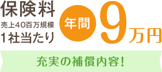 保険料1社当たり年間9万円